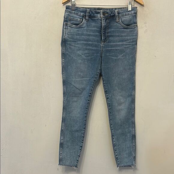 Kut from the Kloth raw distressed hem skinny jeans Size 8 EUC - Picture 1 of 8